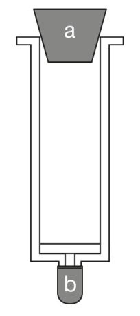 a) SPE dugó b) luer tip kupak